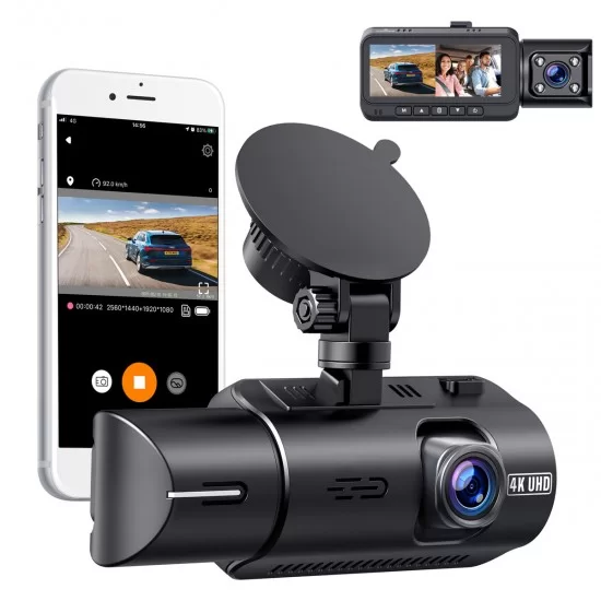 Campark CE18A/DC07 1080p Front and Rear Dual Dash Camera