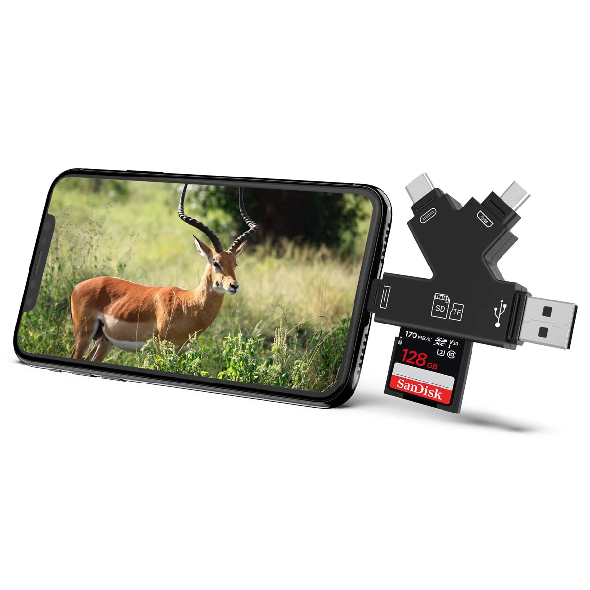 Drone Valley - 4-In-1 Memory Card Reader