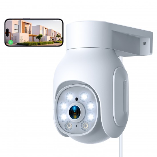 Campark SC25 2K Security Camera 2.4G WiFi Wired Camera with Color Night Vision & Motion Tracking