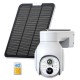 Campark SC12 3MP Outdoor Wireless 4G LTE Cellular Security Camera No WiFi Dome Cam with Solar Panel & SIM Card