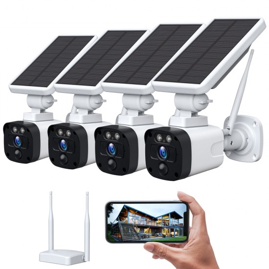 Campark SC02C/SC14 4MP 2K Rechargeable Wireless Solar Security Cameras System For Outdoor