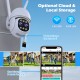 Campark SC20 4K Security Camera 8x Hybrid Zoom PTZ WiFi Dual Lens Cam with Color Night Vision