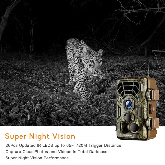 Campark Trail Game Cameras HD Wildlife IP66 Waterproof T30