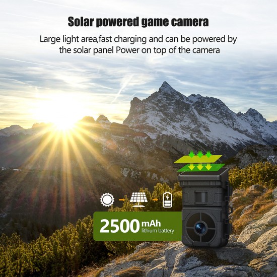 Campark TC15 24MP 1080P Solar Power 0.1S Trigger Time Trail Camera for Outdoor Wildlife