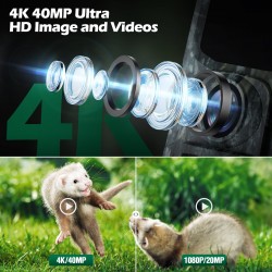 Campark TC24 4K 40MP Trail Camera with 2.0'' LCD and Time Lapse for Wildlife Monitor Campark TC24 4K 40MP Trail Camera with 2.0'' LCD and Time Lapse for Wildlife Monitor