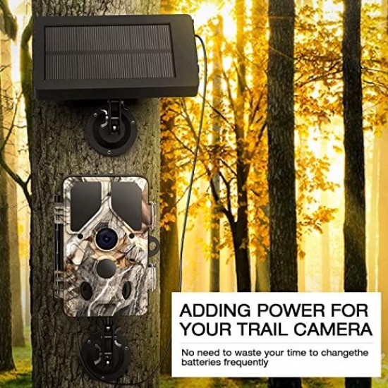 Toguard BC203 Trail Camera Solar Panel DC 5V/6V/9V/12V 2500mAh Solar Power Bank IP54 Waterproof