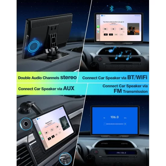 Campark RC07 9 Inch Wireless Car Stereo Apple Car Play and Android Auto ...