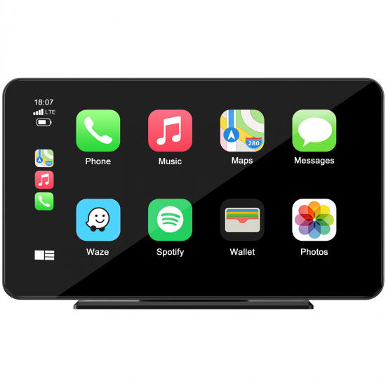 Campark RC08 Portable Wireless Car Stereo Apple Carplay with 7''HD Touch Screen, Car Radio Receiver with GPS Navigation