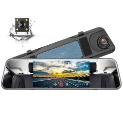 Campark R5 Video Streaming Rearview Mirror Dual 1080P Touch Screen Dash Cam and Backup Camera                   Campark R5 Video Streaming Rearview Mirror Dual 1080P Touch Screen Dash Cam and Backup Camera